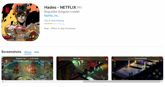 《哈迪斯》正式登陆iOS平台：支持60帧